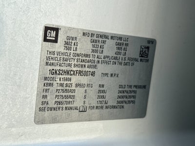 2015 GMC Yukon XL SLT 1500