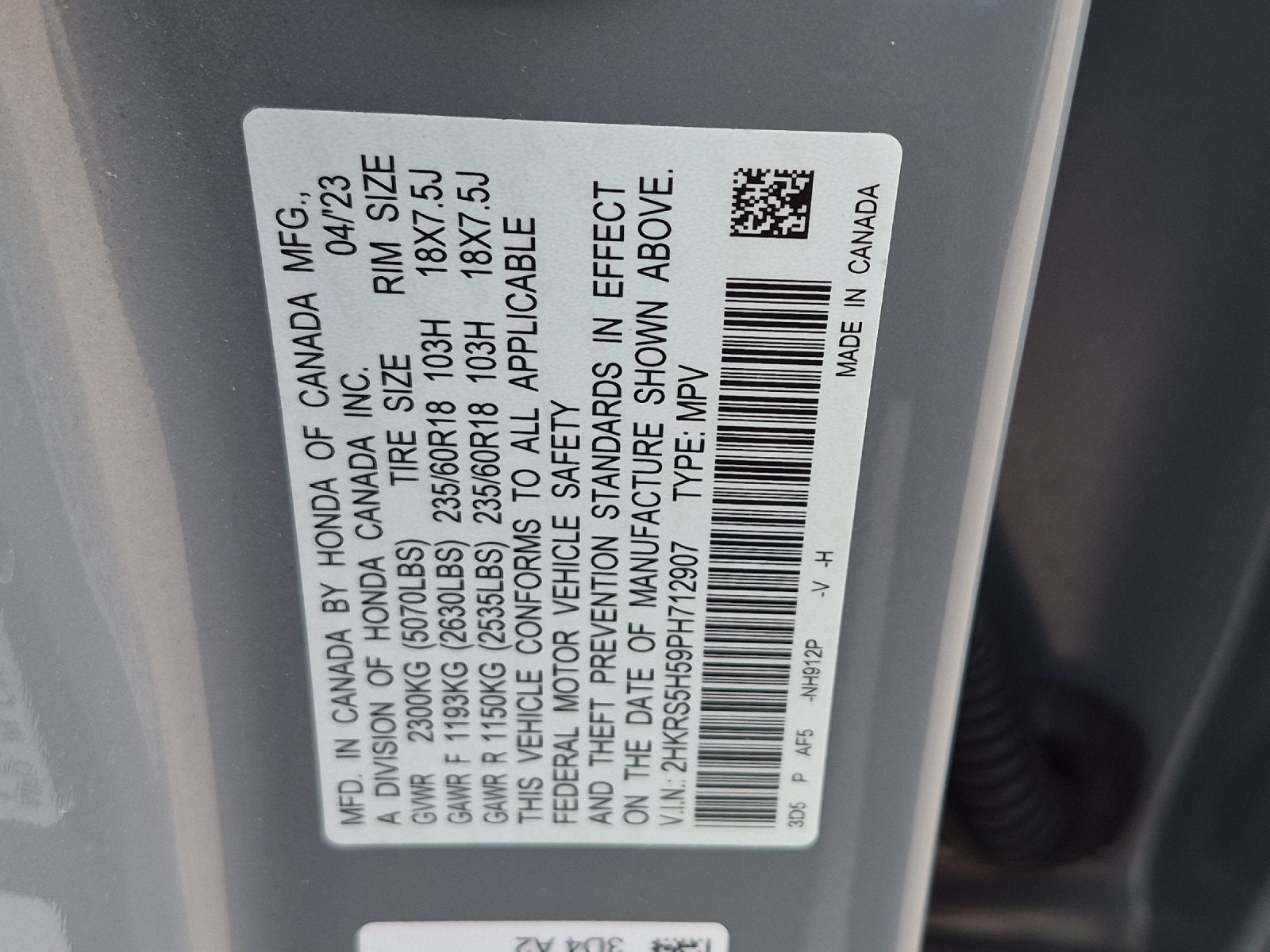 2023 Honda CR-V Hybrid Sport