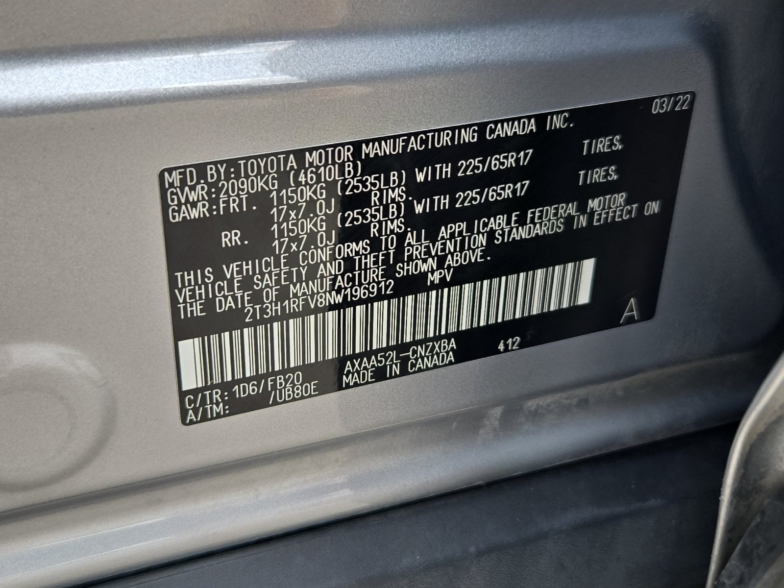 2022 Toyota RAV4 LE