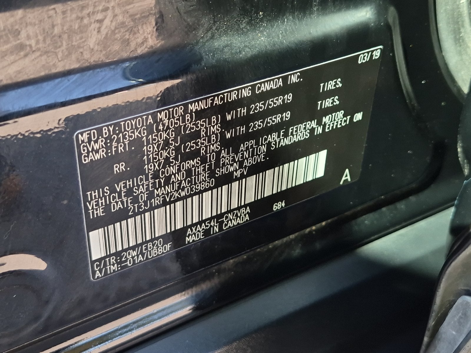 2019 Toyota RAV4 Adventure