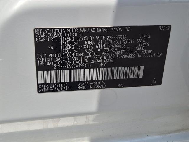 2012 Toyota RAV4 Base