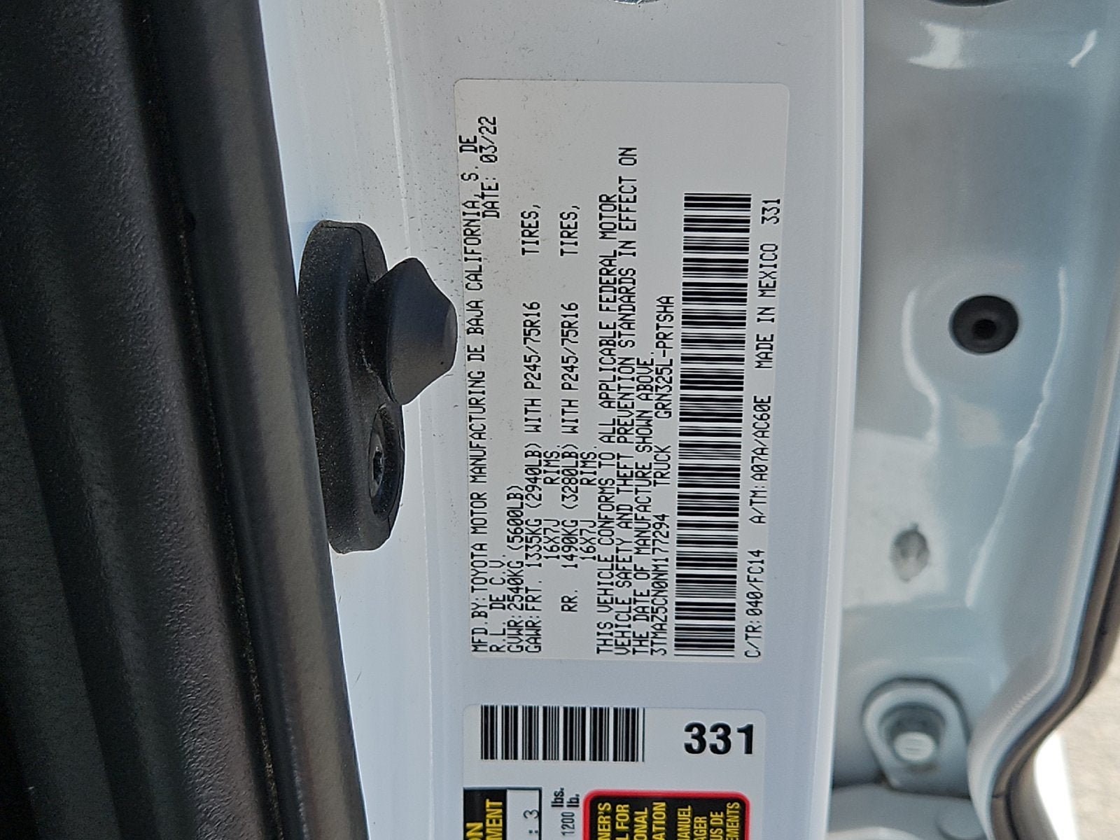 2022 Toyota Tacoma SR5 V6