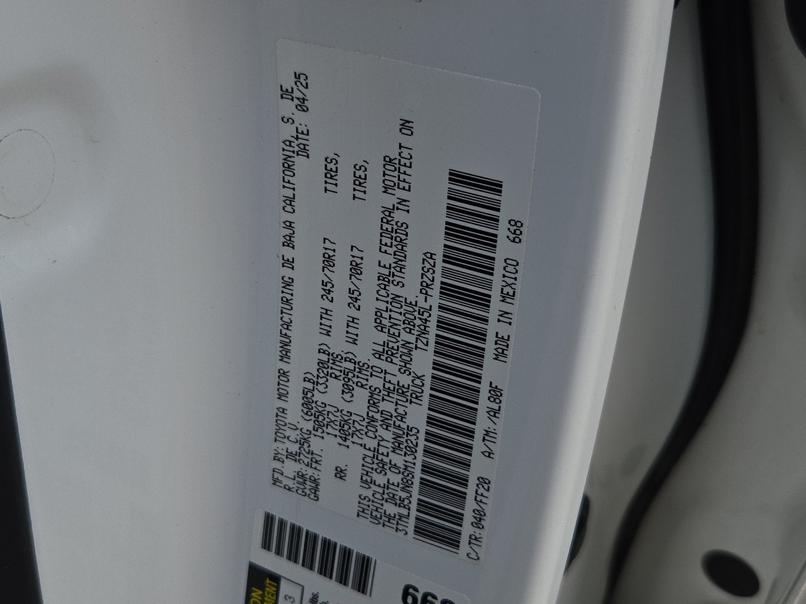 2025 Toyota Tacoma SR5