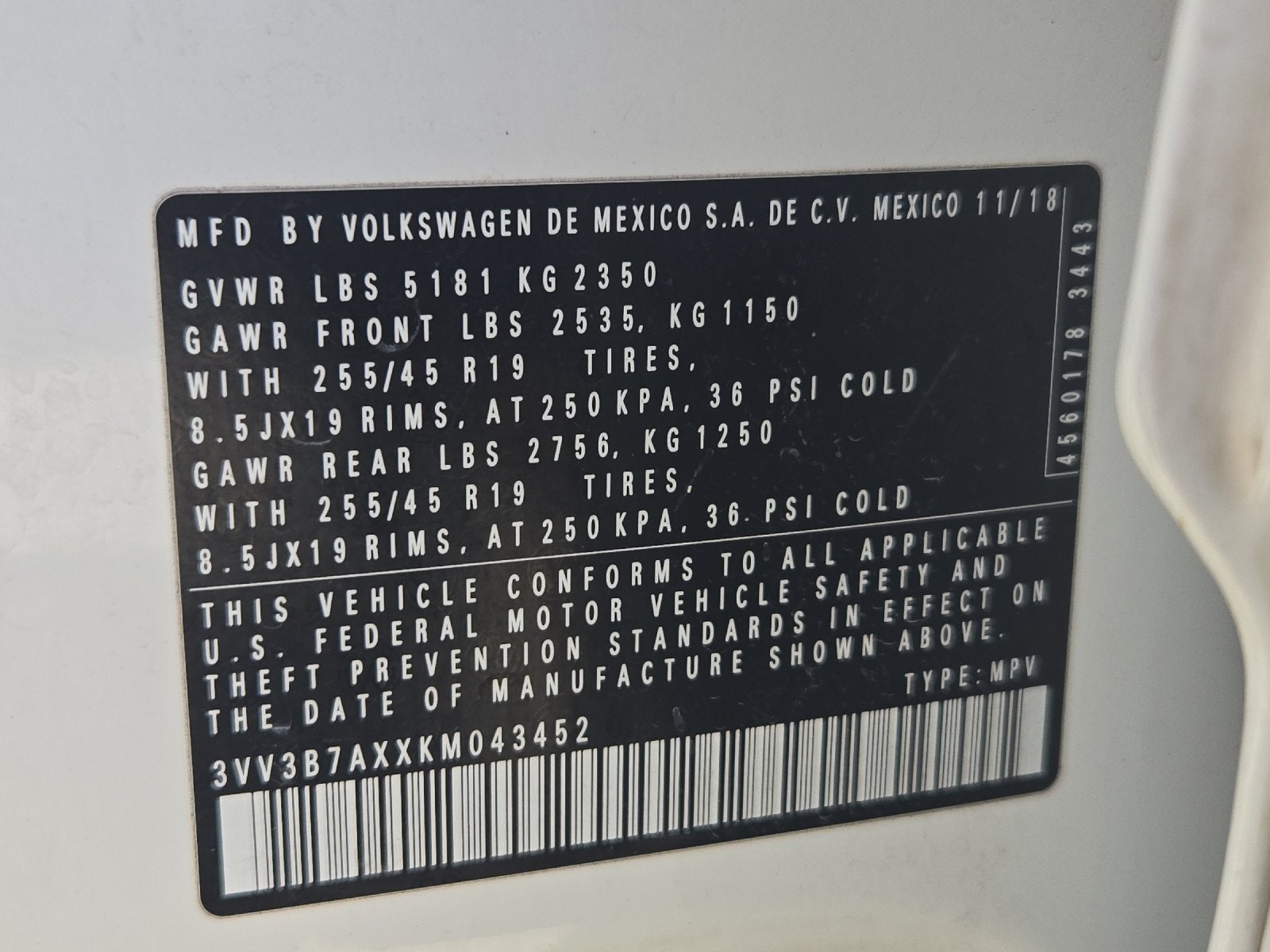 2019 Volkswagen Tiguan 2.0T SEL