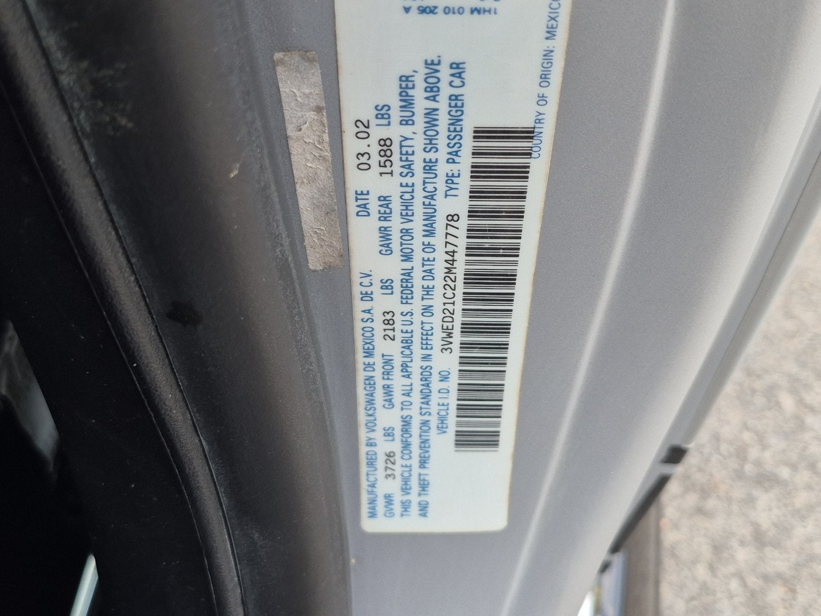 2002 Volkswagen Beetle Sport