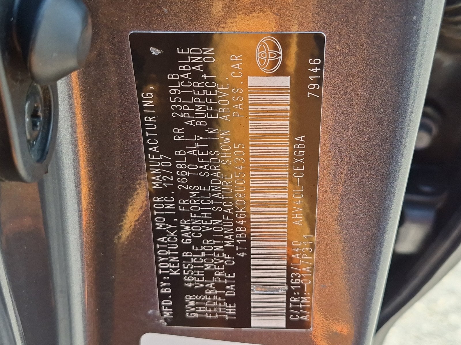 2008 Toyota Camry Hybrid Base