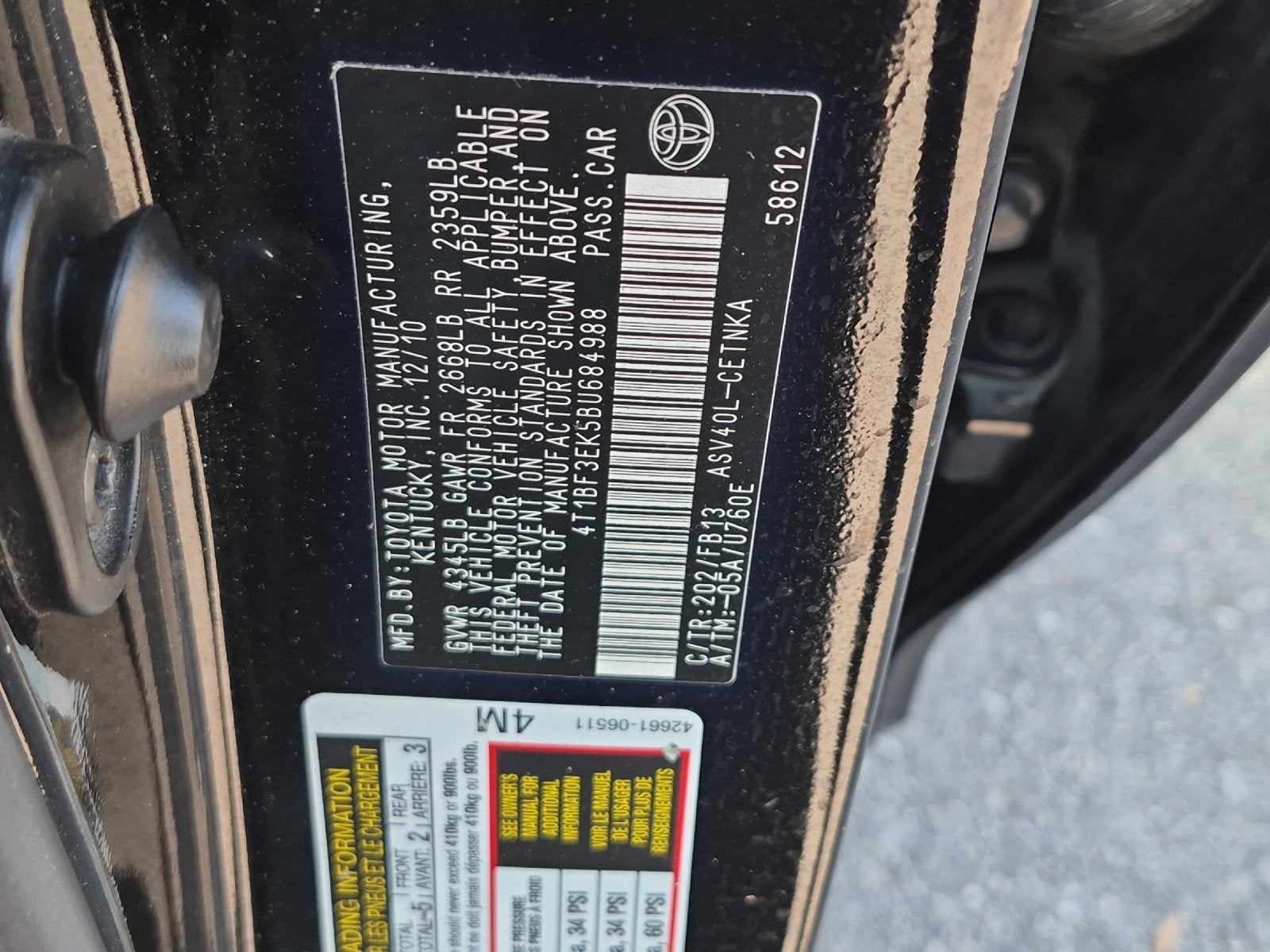 2011 Toyota Camry LE