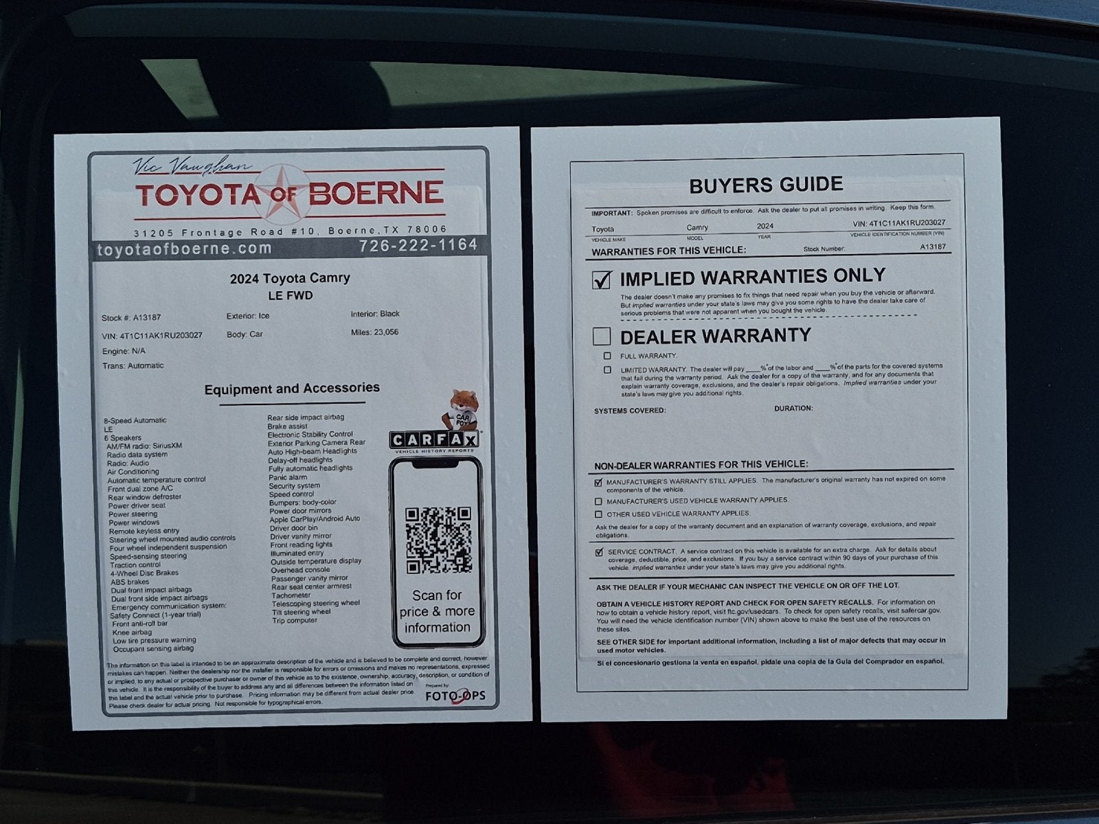 2024 Toyota Camry LE