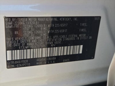 2025 Toyota RAV4 LE