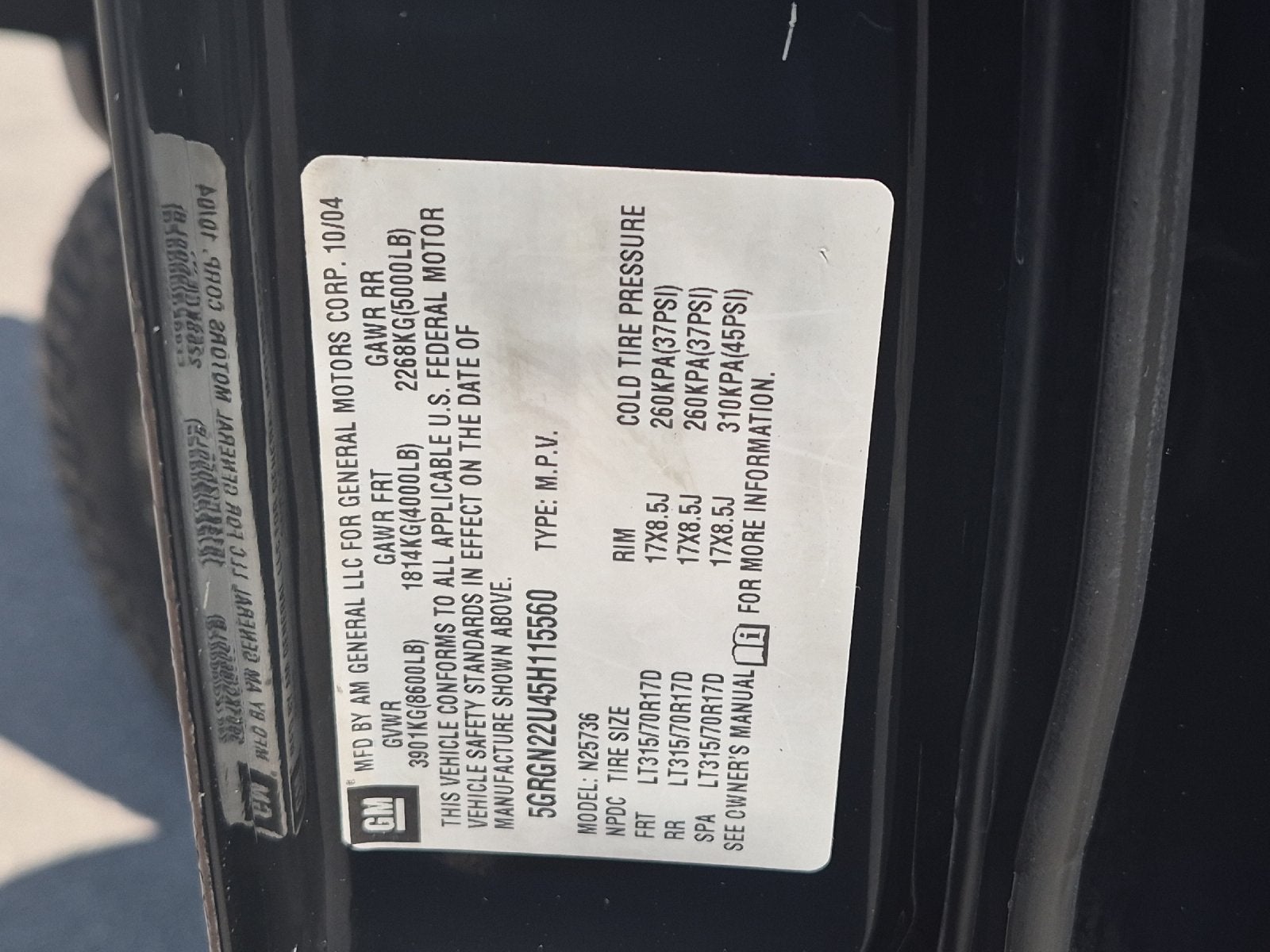 2005 Hummer Hummer Base