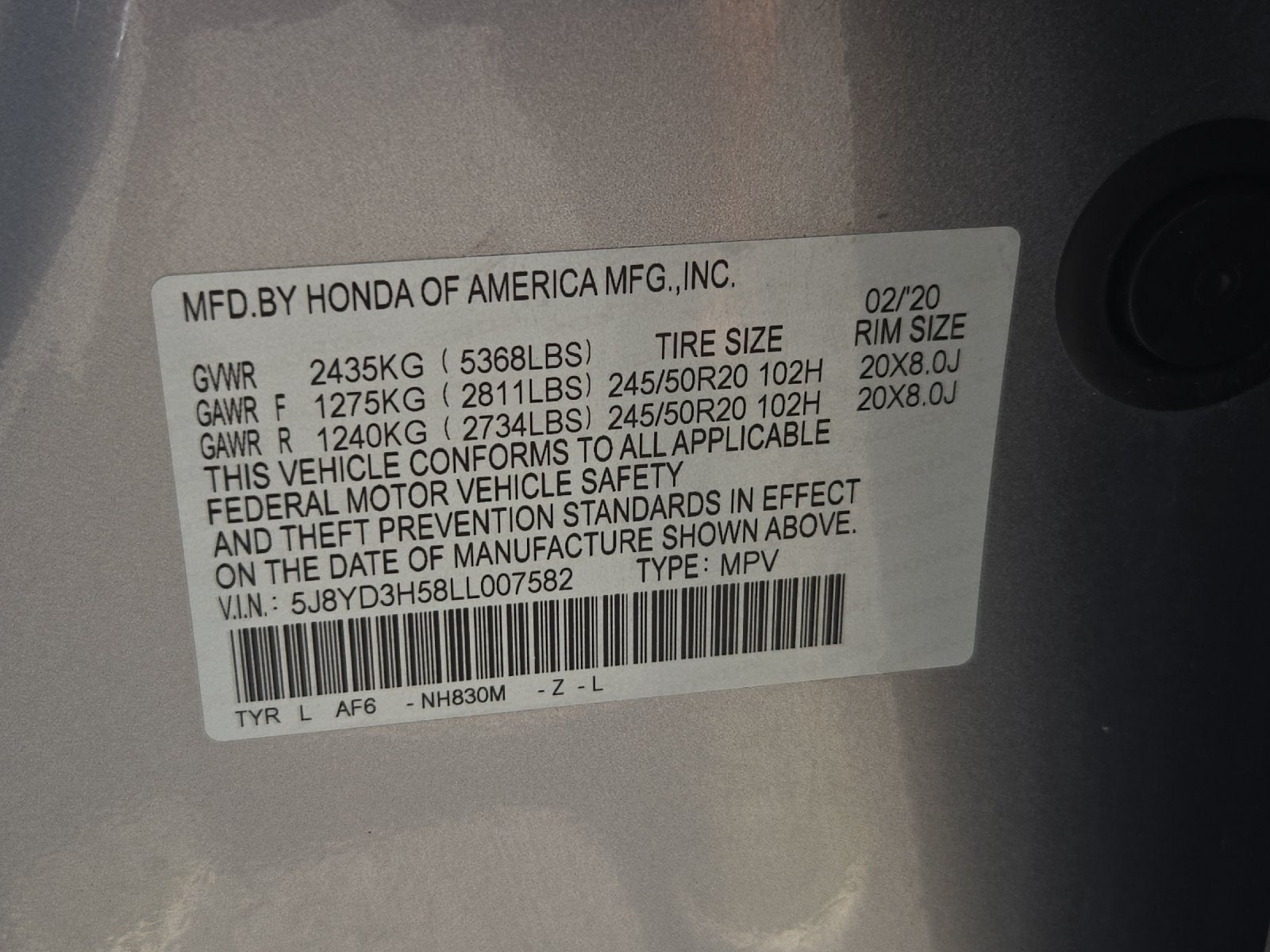 2020 Acura MDX Technology