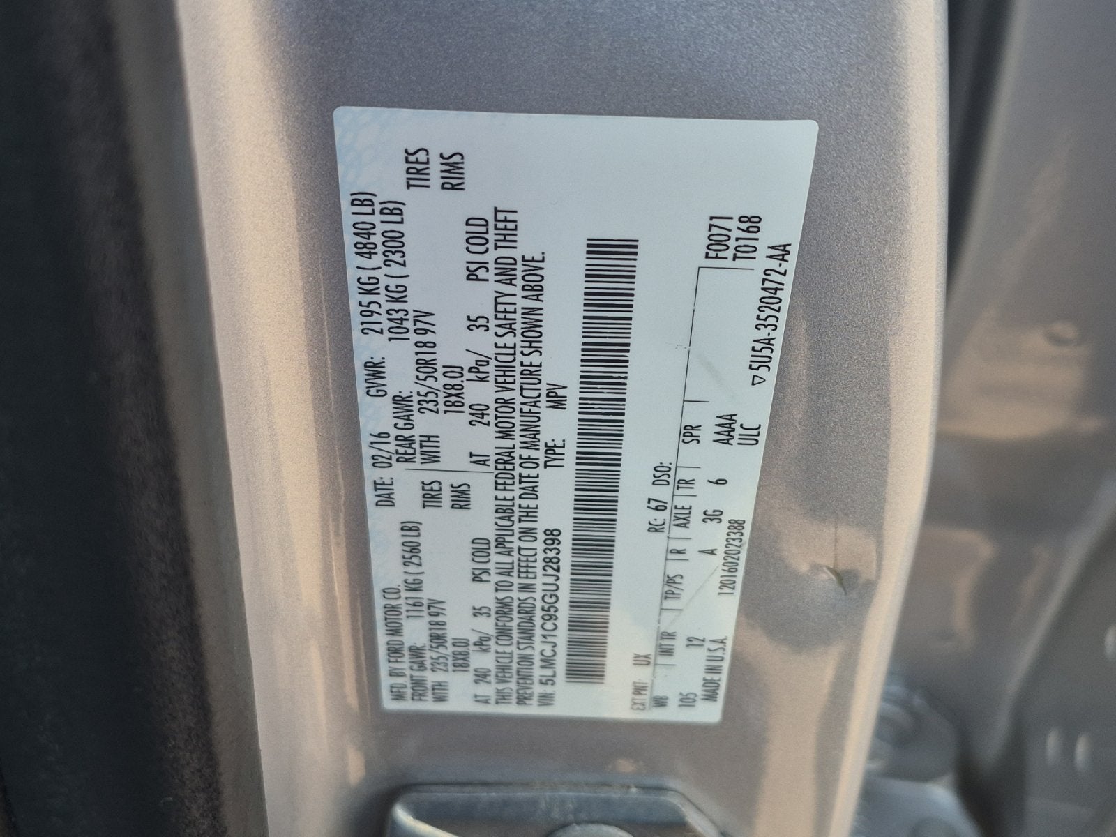 2016 Lincoln MKC Premiere