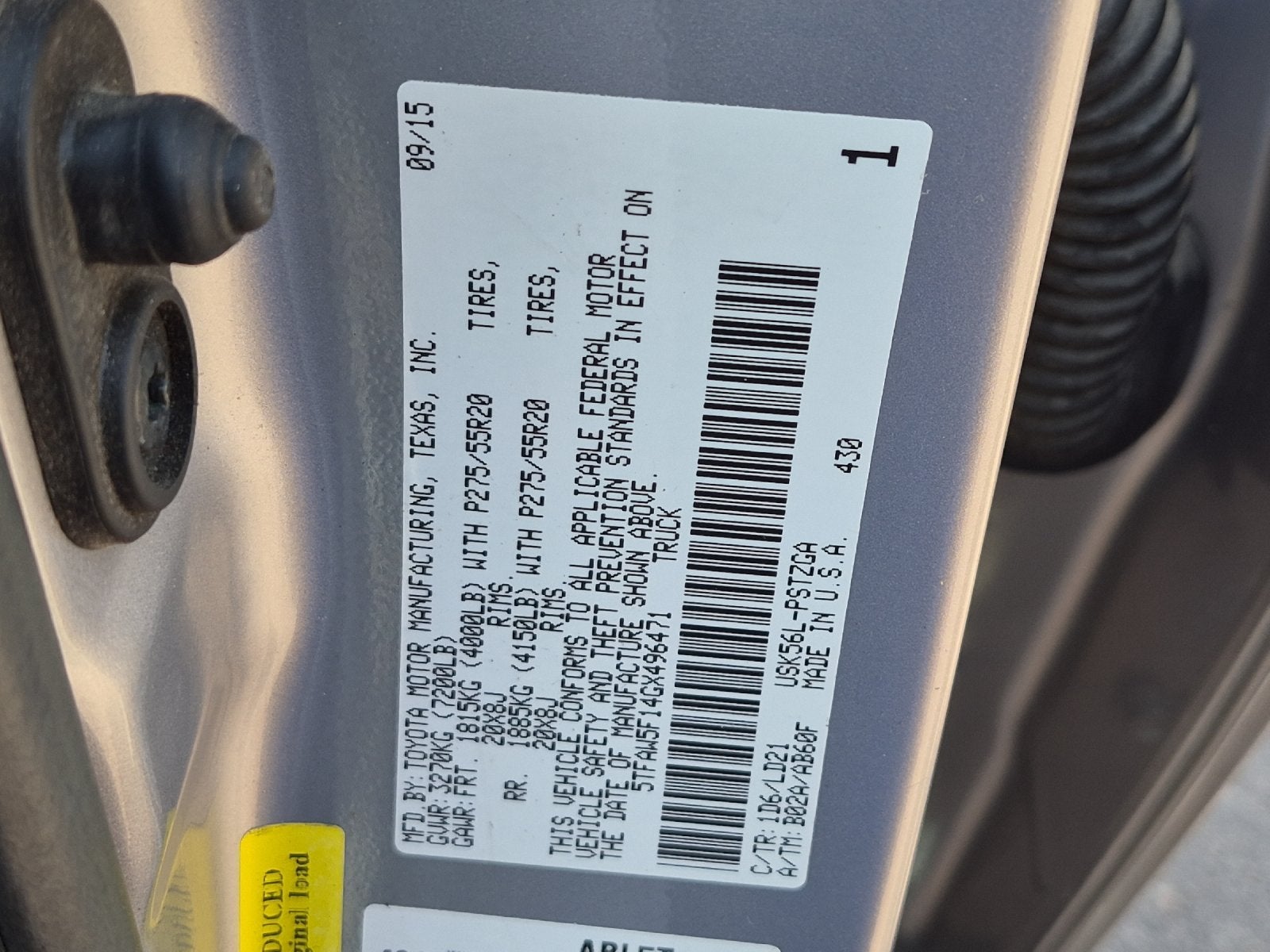 2016 Toyota Tundra 1794 5.7L V8