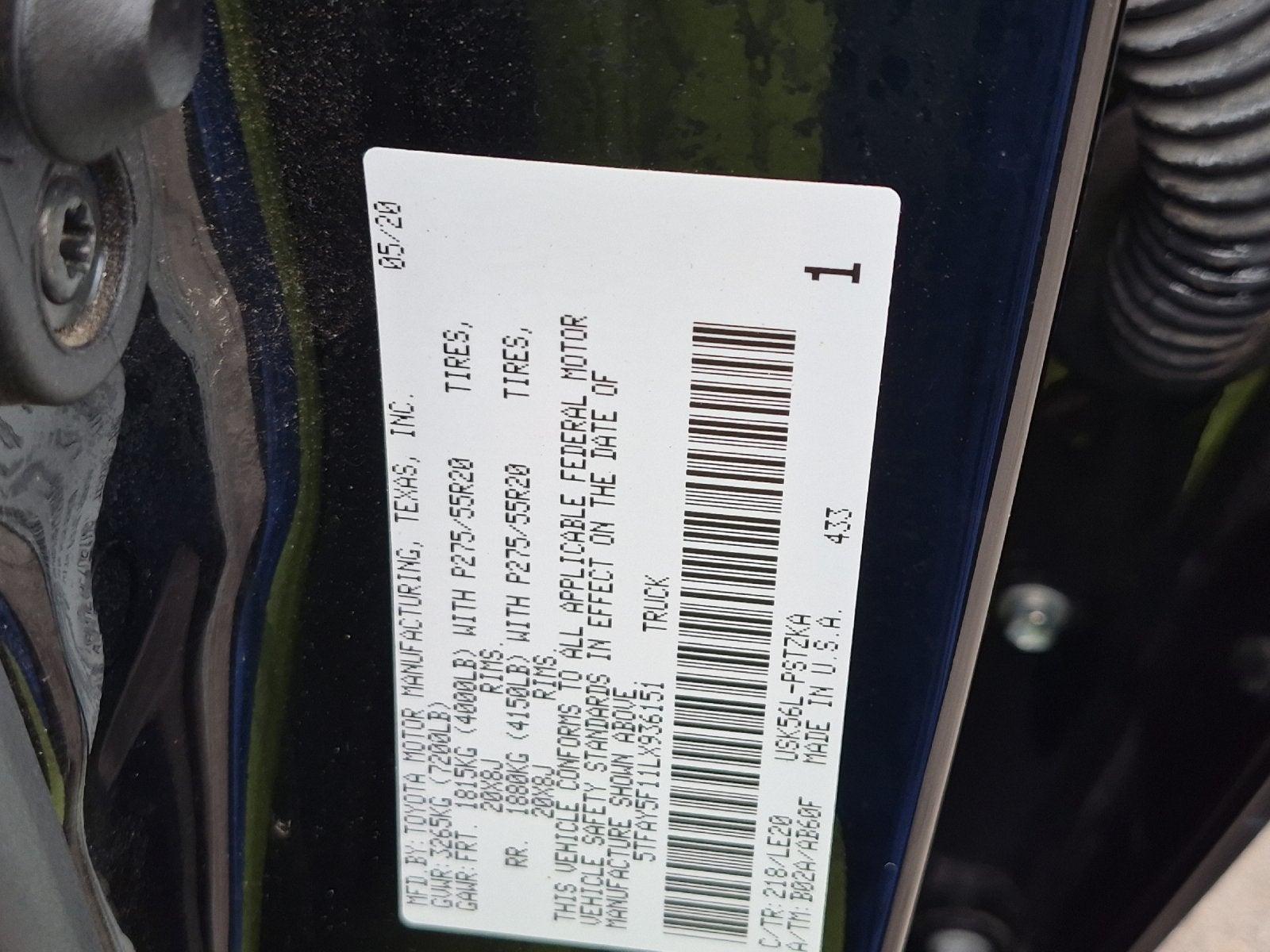 2020 Toyota Tundra Platinum 5.7L V8