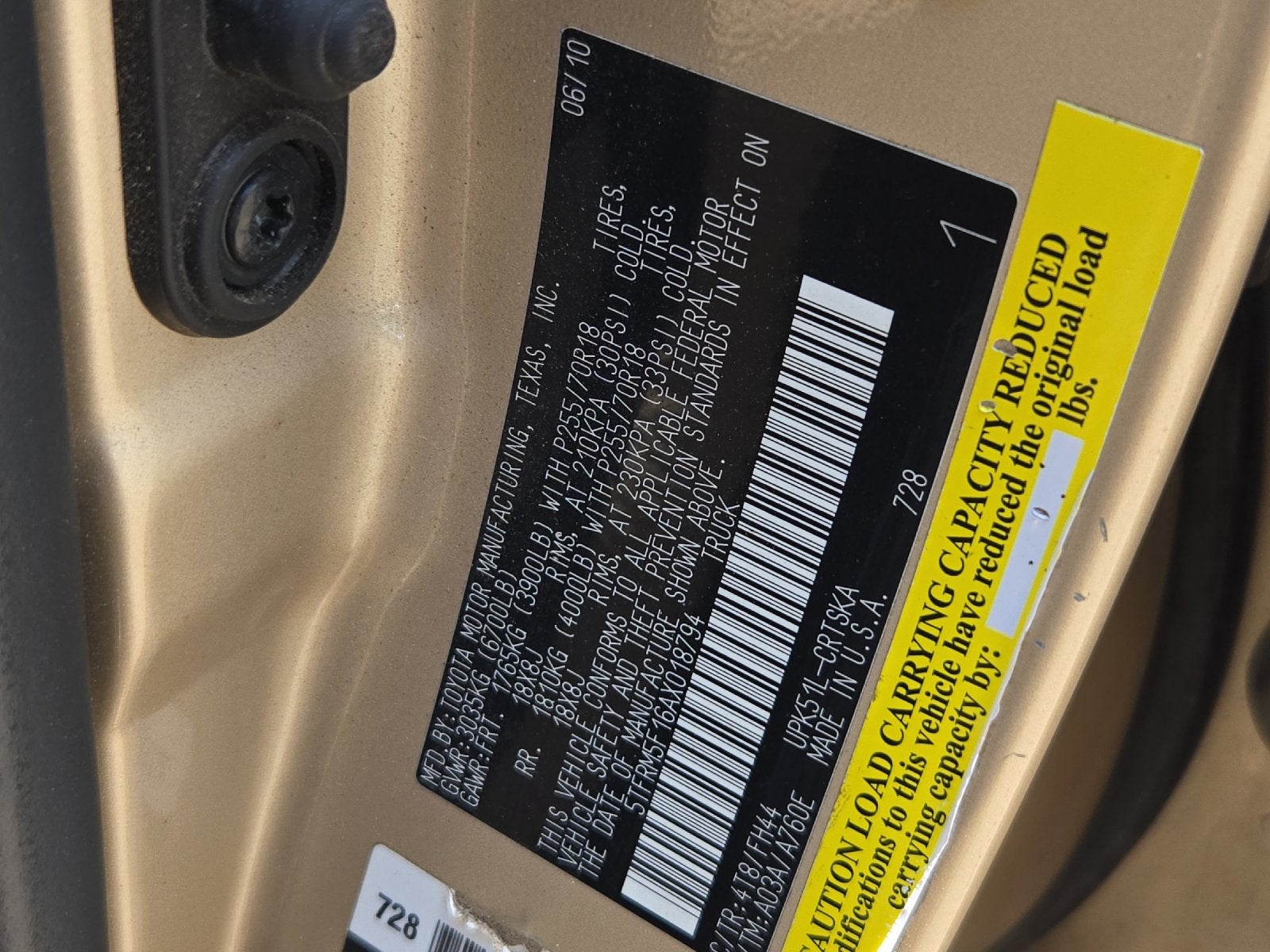 2010 Toyota Tundra Grade 4.6L V8