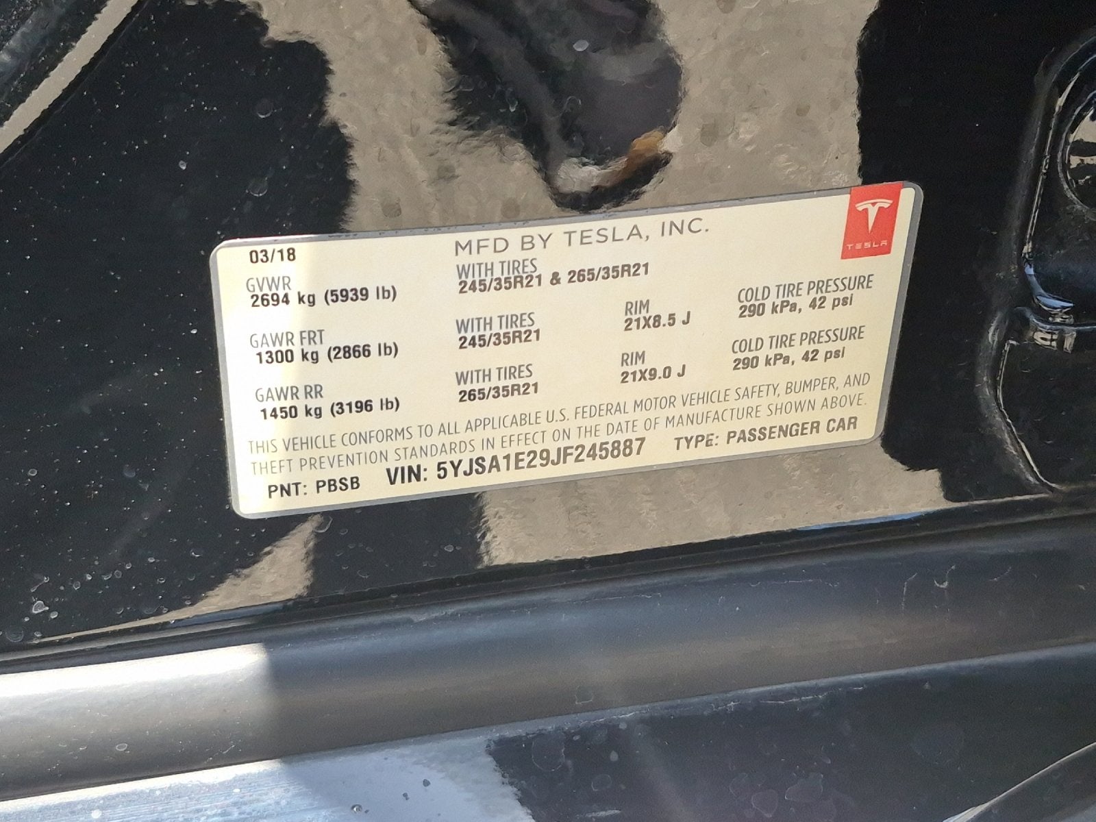 2018 Tesla S 100D