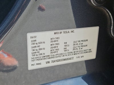 2022 Tesla Y Long Range