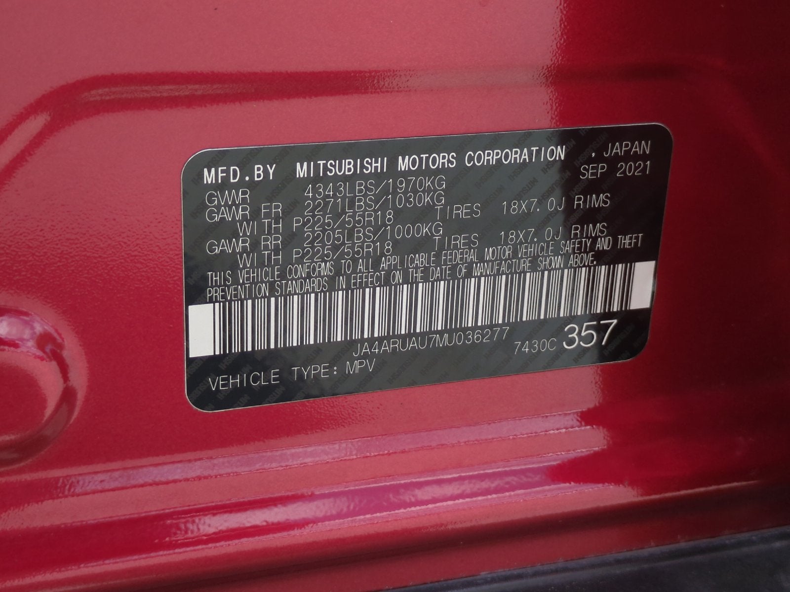 2021 Mitsubishi Outlander 2.0 SE