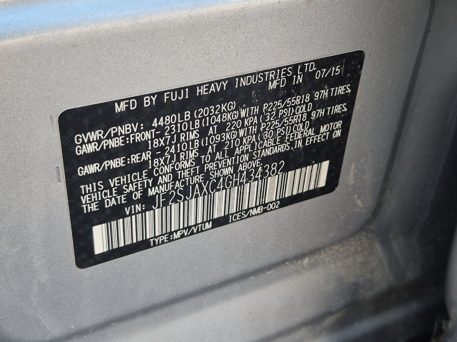 2016 Subaru Forester 2.5i Touring