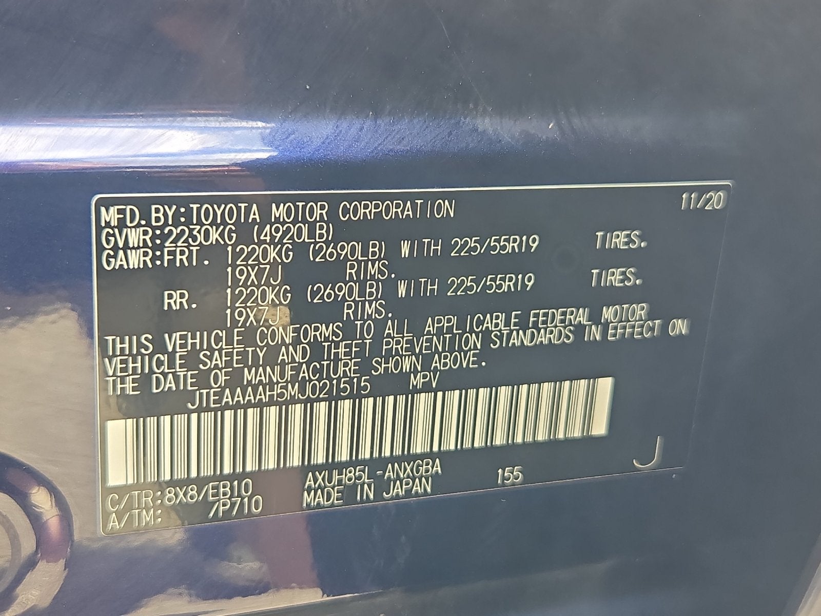 2021 Toyota Venza XLE