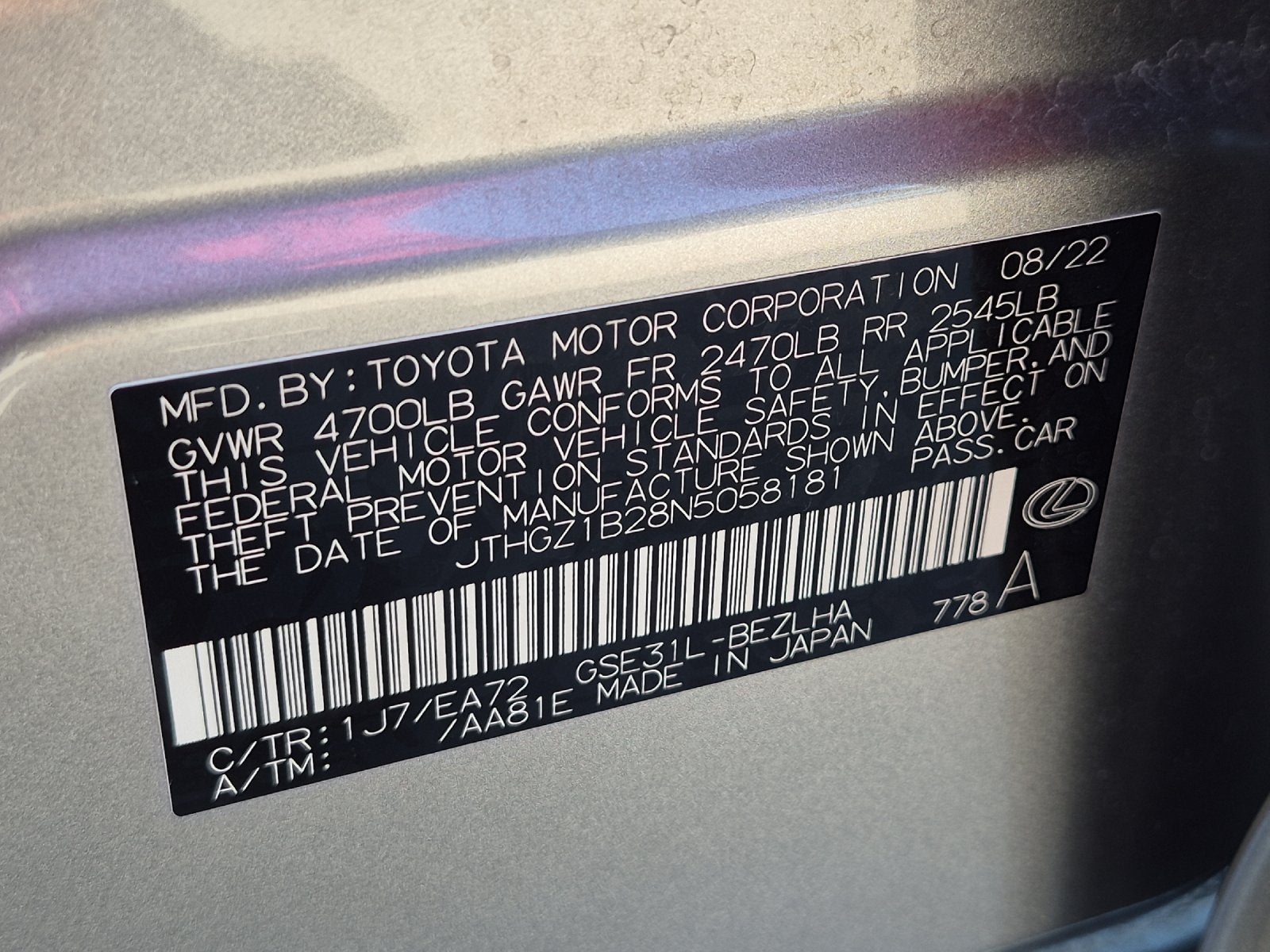 2022 Lexus IS 350 F SPORT