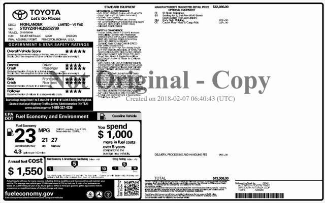 2018 Toyota Highlander Limited