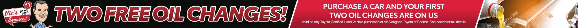 Two Free Oil Change Vic Vaughan Toyota of Boerne Boerne TX